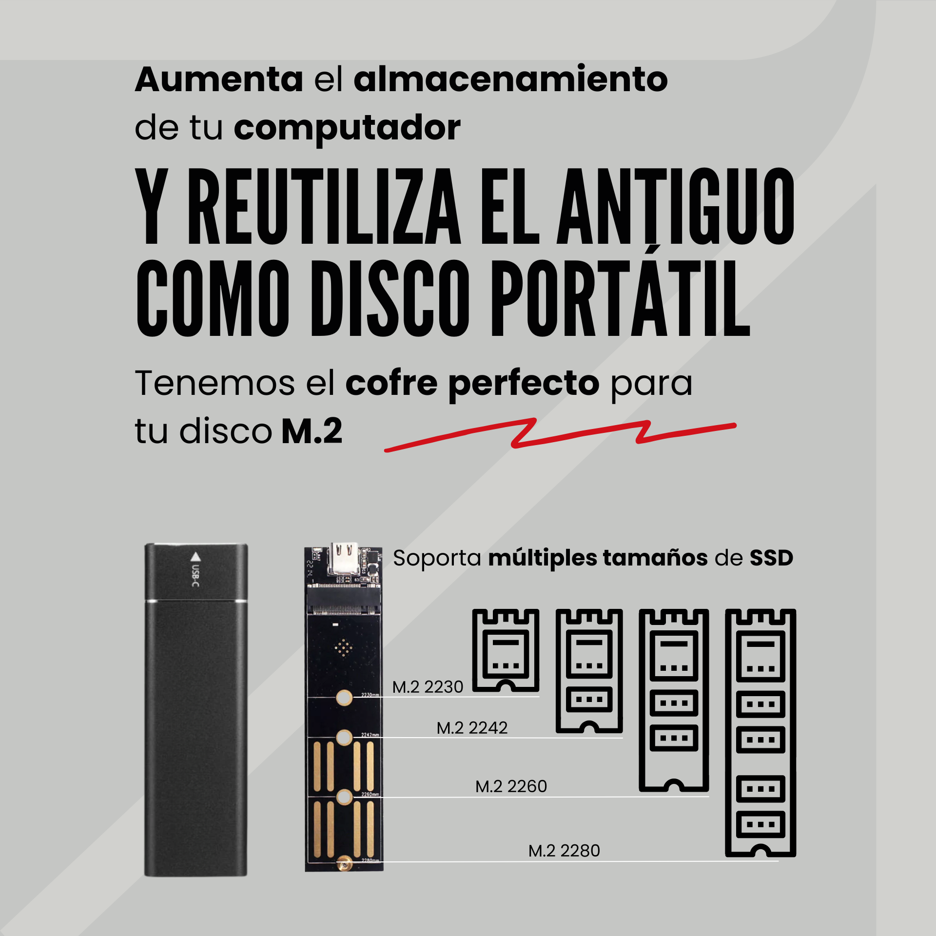 Reutiliza tu antiguo disco M.2