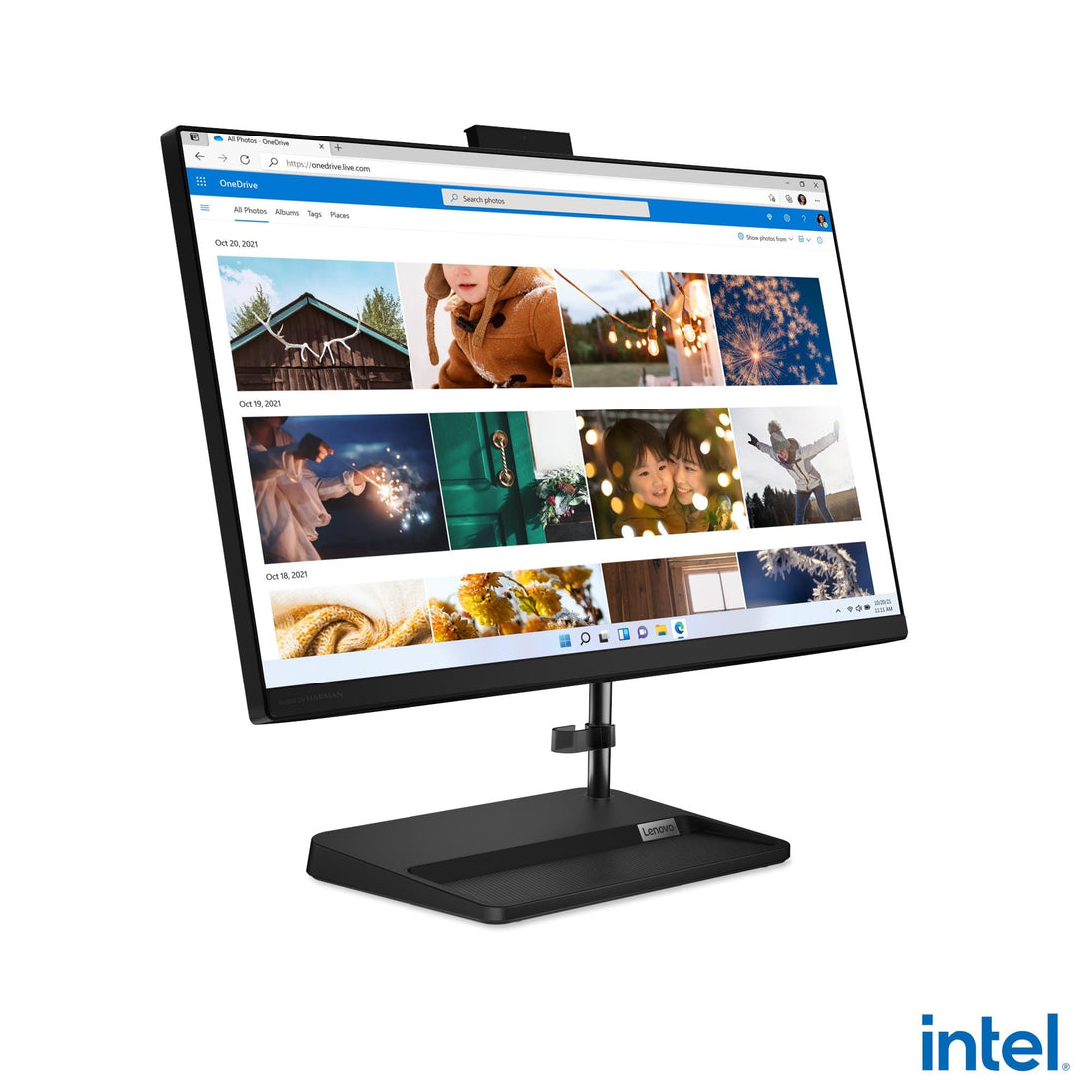 Lenovo IdeaCentre AIO 3 24IAP7 negro, vista lateral